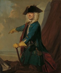 Gerrit Sichterman (1688-1730)。 オラニエ・フローニンゲン歩兵連隊大佐、グレイヴ司令官 作： Cornelis Troost