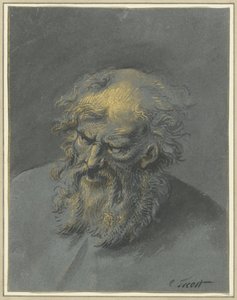 ひげを生やした老人の頭（使徒または哲学者） 作： Cornelis Troost