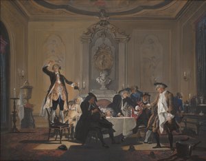 「小屋で噂があった」 作： Cornelis Troost
