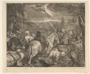 アブラハムはハランを去る キレーション（シリーズタイトル） 作： Cornelis Visscher (II)