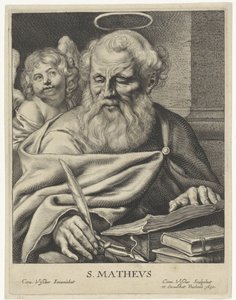 伝道者マテウス S. MATHEVS (オブジェクトのタイトル) Vier evangelisten (シリーズタイトル) 作： Cornelis Visscher (II)