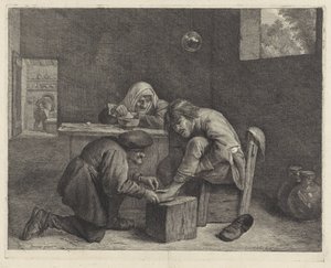 医者を持つ男 作： Cornelis Visscher (II)