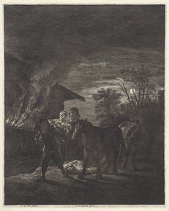 馬の盗難 作： Cornelis Visscher (II)