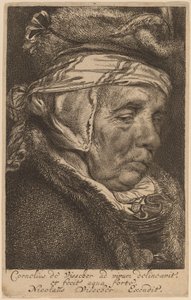 老女の首（フィッシャーの母） 作： Cornelis Visscher