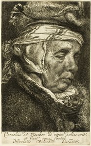 老女の頭部（いわゆるヴィッシャーの母親の肖像画） 作： Cornelis Visscher