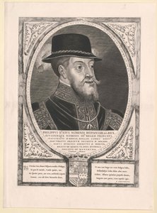スペイン国王フィリップ2世（プリント） 作： Cornelis Visscher
