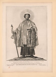 聖オドルフ、「北と南のオランダの聖人」より 作： Cornelis Visscher