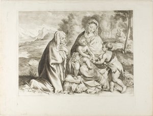 聖家族と洗礼者ヨハネ、聖エリザベス（内閣レインストより 作： Cornelis Visscher