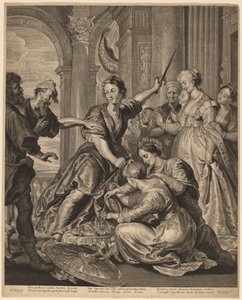 リコメデスの宮廷でのアキレス 作： Cornelis Visscher after Sir Peter Paul Rubens, published by Pieter Claesz Soutman