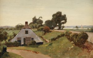 ビデン・ダイク;アイセル川の近くの農家、1935 作： Cornelis Vreedenburgh