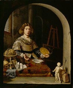 彼のスタジオの芸術家、1665-70年 作： Cornelis attr. to Bisschop