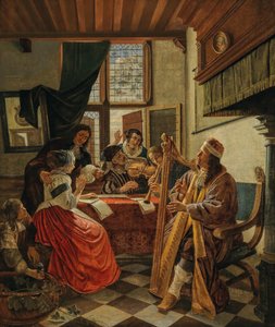 インテリアの音楽制作会社、1670 年代。 作： Cornelis de Man