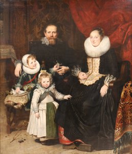 オランダ：画家と家族の自画像 家族との自画像 作： コルネリス・デ・ヴォス