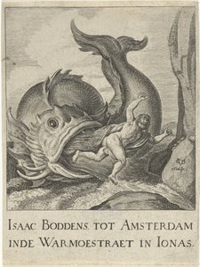 クジラに吐き出されたジョナス 作： Cornelis van Dalen (I)