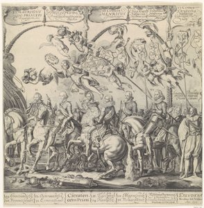 オレンジのウィリアムの凱旋行列、右図 作： Cornelis van Kittensteyn