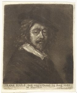 帽子をかぶったフランス・ハルスの肖像 作： Cornelis van Noorde (attributed to workshop of)