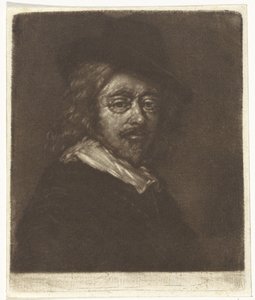 帽子をかぶったフランス・ハルスの肖像 作： Cornelis van Noorde