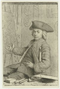 Cornelis van Noordeの自画像 作： Cornelis van Noorde