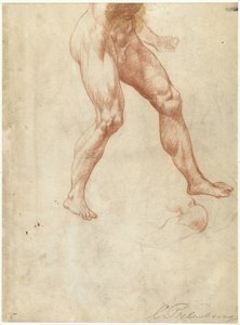 歩く男性ヌードの腹部の研究 作： Cornelis van Poelenburch