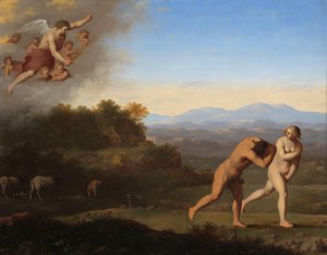 パラダイスからの追放 楽園からの追放 (創世記 3:23-24) 作： Cornelis van Poelenburch