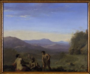 アルカディアンの風景（銅に油彩） 作： Cornelis van Poelenburgh or Poelenburch