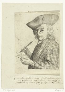 ペンとドローイングによる自画像 作： Cornelis van den Berg