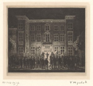 デルフト アカデミーの葬儀、1864 年 6 月 30 日 作： Cornelis van der Griendt