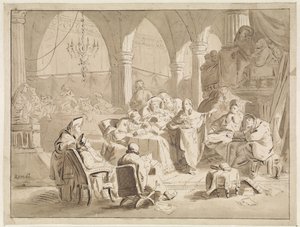 神殿での十二歳のキリスト 作： Cornelis van der Griendt