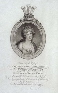 キャロライン・アメリア・エリザベス妃殿下（1768-1821）、P.シンツェニヒの彫刻による 作： Cornelius (after) Hoyer