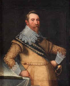 スウェーデンのグスタフアドルフス、1625年 作： Cornelius Arendtz