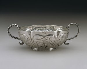 ブランディワインボウル、1696-1731（シルバー） 作： Cornelius Kierstede