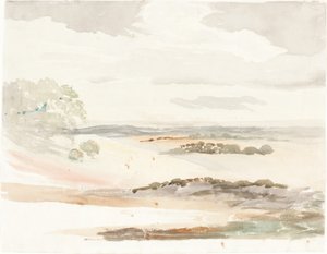 シュロップシャーの広大な景色 作： Cornelius Varley