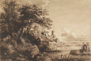 paisagem com castelo 作： Cornelius Varley