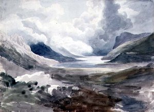 Llyn Gwynant, North Wales (水彩・紙) 作： Cornelius Varley