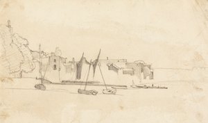 Pequenos barcos no porto 作： Cornelius Varley