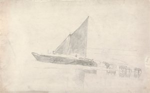 馬車付きボートの研究 作： Cornelius Varley