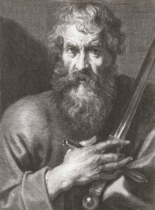 使徒パウロ。 肖像画。 作： Cornelius van Caukercken