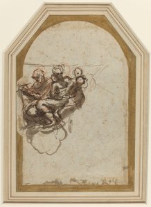 聖マタイと聖ヒエロニムス [裏面] 作： Correggio