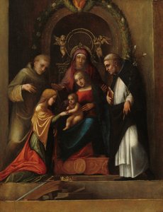 聖カタリナの神秘的な結婚、15101515。 作： Correggio