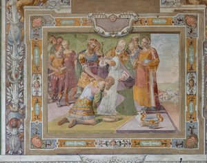エルサレム攻略におけるゴドフリー・オブ・ブイヨンの誓いのサイクル、1589-94年頃（フレスコ画） 作： Cosimo Daddi