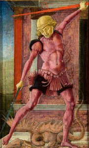 1462年頃、セントジョージ。 作： Cosimo Tura