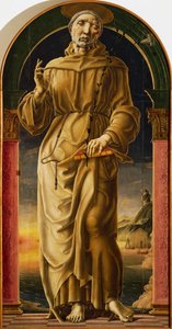 コスメ・トゥラ（1430年頃～1495年）の「聖アンソニー」、絵画。 作： Cosimo Tura