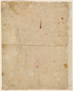 聖ジョージの頭と建築計画 (裏面) 作： Cosmas Damian Asam