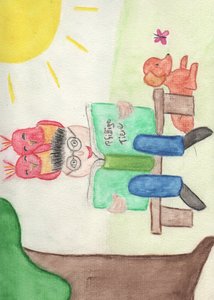 自然の中でリラックス 作： Crazy Artist