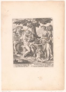 男 in gezelschap van Venus, Ceres en Bacchus ケレスとバッカスがいなければ金星は寒い 作： Crispijn van de Passe (I)