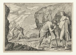 カーンのネプチューン Metamorfosen van Ovidius (シリーズタイトル) 作： Crispijn van de Passe (II) (attributed to)