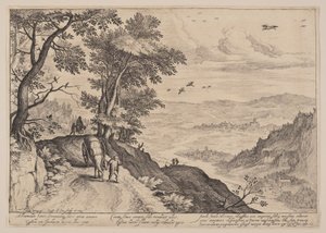 コーチの運転手と広大な風景 作： Crispijn van de Passe I