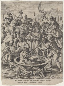 アンティオコスに殺されたマカベアの七兄弟 作： Crispijn van de Passe I after Maarten de Vos