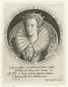 イギリスのエリザベス1世の肖像 作： Crispin I de Passe