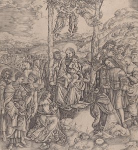 マギの崇拝、1500-10。 作： Cristofano di Michele Martini